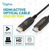 Kabel połączeniowy hybrydowy HDMI AOC | HDMI-A męski-męski | HDMI 2.1 | UHD-2 8K@60Hz | 48Gbps |HDR, eARC, HDCP 2.2, CEC | 90m